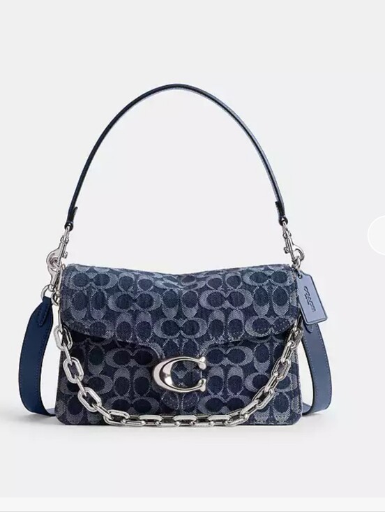 Coach Handbags - Coach Chain Tabby Shoulder Bag In Denim